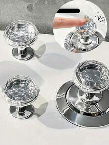 1个卡通花卉造型马桶冲水把手，花朵造型马桶冲水按钮，马桶水箱按钮，花朵造型马桶搋子，马桶冲水按钮按压工具，创意花朵抽屉柜拉手 - 轻松按压，时尚浴室配件，增添优雅氛围，适合长指甲设计