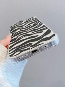 1pc Fashionable Creative Full-Screen Christmas Reindeer, Snowflake, Gingerbread Man Pattern Transparent Shockproof Phone Case Compatible With IPhone XS/XS Max/XR/11/12/13/14/14 Plus/15/15 Plus/16/16 Plus/7/8 Plus/17/17 Pro And Other Models - Multicolor - View 4