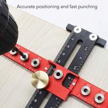 Gabinete Hardware Jig Manija Punzón Localizador Taladro Guía Perforación Madera Plantilla Espigas Herramienta Cajón Puerta Ayudas Instalación Soporte Ajuste Precisión Montaje Fijación - 1 - Ver 6