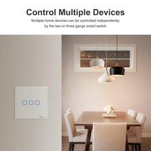 T0UK1C,SONOFF Smart Light Switch, WiFi Smart Touch Switch Smart Wall Light Switch Works With Alexa,APP Remote Control, Neutral Wire Required, White, 1 Gang, APP Remote Control And Voice Control,Security Guarantee,Timing Fuction,Smart Scene,Smart Home Control,Smart Home, Intelligent Control. - White - View 8