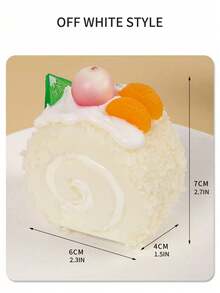 1pc Multi-Color PU Simulated Fruit Cream Cake, Sweet Style Cream Cake Model, Suitable For Dessert Shop Decoration, Display Cabinet Ornament, Photography Prop (Due To Different Manufacturing Processes, The Actual Product May Slightly Differ From The Picture, Which Is A Normal Phenomenon. Cautious Buyers Are Advised.) - Multicolor - View 9