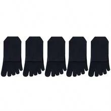 Women Five Fingers Crew Socks Solid Colour Ladies Split Toe Sports Socks Spring Autumn Harajuku Toe Socks, Fall - Multicolor - View 9