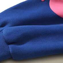 Spider Web Fashion Hip-Hop Printed Flower Hoodie, European And American Brand Large-Sized Loose Men's And Women's Hooded Sweatshirt Set - 藍色 - 查看 9