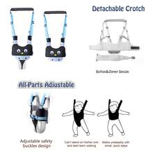 Baby Walker, Handheld Kids Toddler Walking Harness Helper Assistant Protective Belt Child Activity Walker Adjustable Standing Up Walking Learning Helper For Toddler 7-24 Month - 黑色企鵝 - 查看 6