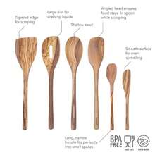 Tovolo 6pc Olive Wood Kitchen Utensil Set - Default - View 5