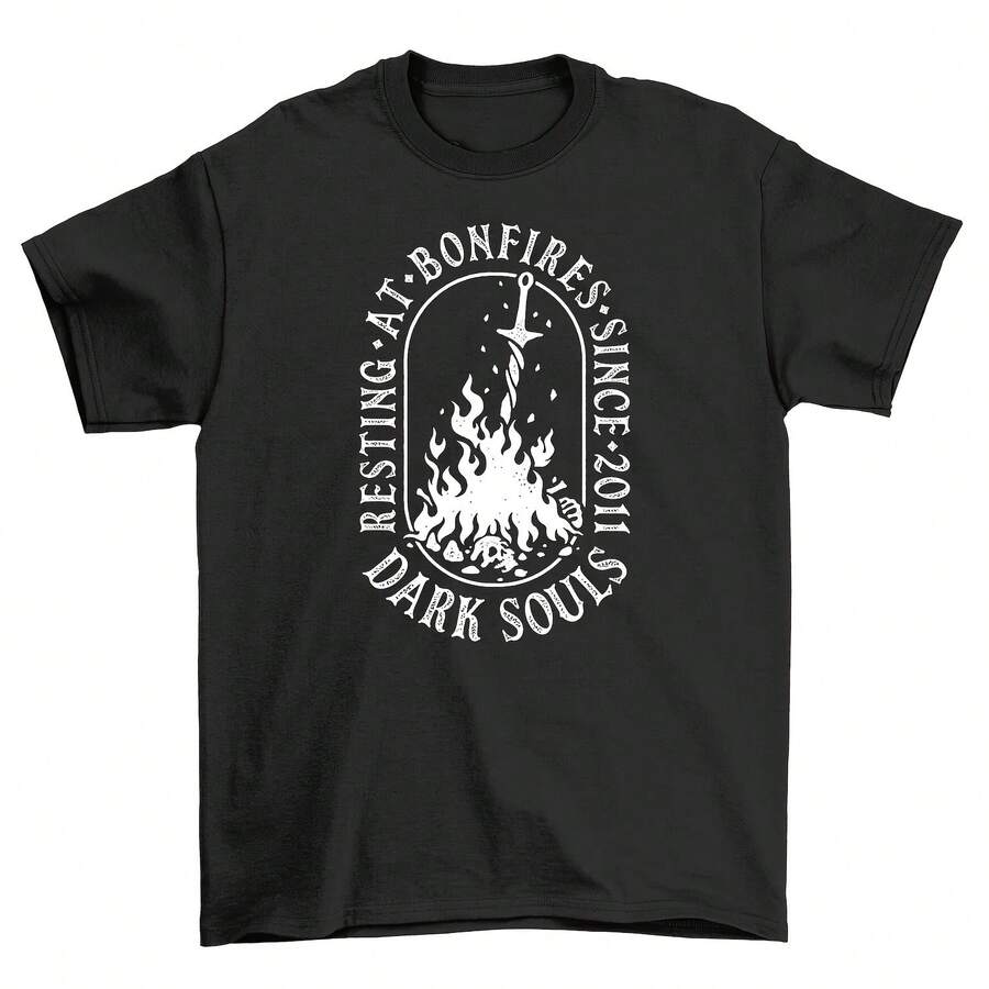 Resting At Bonfires T-Shirt - Level Up Your Style Stats With Humor! Unisex, 100% - 款式13 - 查看 1