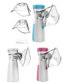 Nebulizer, Portable Nebulizer, Adult And Pediatric Nebulizer Machines For Breathing Aids, Nebulizer Masks And Mesh Nebulizer With Adjustable Nebulization Rate (Without Battery) - Multicolor - View 2