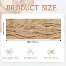 Paquete de 6 o 10 caminos de mesa de gasa de 20 x 120 pulgadas, 10 pies, semitransparentes, estilo bohemio, para bodas, fiestas, cumpleaños, baby showers y despedidas de soltera. - Champán - Ver 2