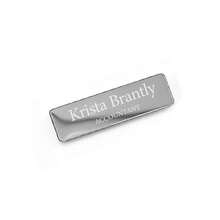 定制雕刻专业姓名胸牌，带别针或磁铁背衬 - 通用不锈钢身份识别牌，适用于医生、教师、造型师等 - 个性化职称铭牌，时尚设计