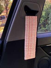 1 Stück Auto Sicherheitsgurt Schulterpolster Abdeckung, kariertes Muster, schützt den Nacken vor Scheuern, fördert die Dopaminausschüttung beim Fahren