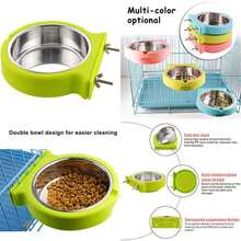 Guardians Stainless Steel Dog Bowl Removable Water Pets Cage Coop Cup Large Cat Puppy Birds Bowl with Bolt Holder(Pequeño Verde) - Tipo 5 - Ver 1