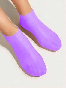 1pair Silicone Gel Moisturizing Socks For Foot Care, Prevent Cracking,Remove Dead Skin,Protective And Elastic Foot Care Socks - Nhiều màu - Xem 2