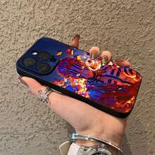 D-Demon Akaza S-Slayer Phone Case Cover Compatible With  17,16,15,14,13,12,Pro,Max,Plus,E,SE4,Air,Mini Black Soft Box, Cover Compatible With  17 Case,  17 Pro Case,  17 Pro Max Case