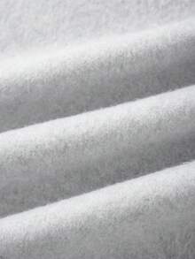 女士秋冬印花笑脸英文字母简约宽松街头日常休闲圆领长袖保暖卫衣 - 灰色 - 查看 4