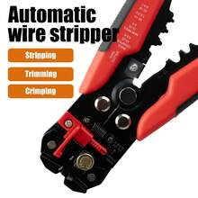 Multifunctional Automatic Wire Stripping Pliers – Multifunctional Metal Cable Cutter And Crimper For Wire Stripping , Professional Cable Cutter & Crimper Tool | Electrician-Grade For Stripping, Cutting, Crimping (Fall 2025 Upgraded) - 紅色 - 查看 2