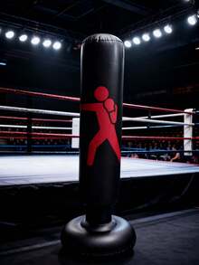1pc Thick Inflatable Adult Fitness Punching Column, Outdoor Roly-Poly Sandbag, Indoor Air-Filled Punching Bag