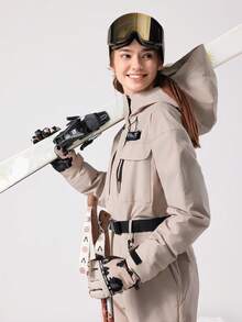 VECTOR MOTION Aeris 3L Padded Ski Suit, Unisex, Waterproof, Abrasion-Resistant, Breathable, Stretchy, For Single/Double Board Outdoor Skiing