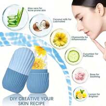 Ice Face Roller, Daily Multi-Functional Comfortable Face Ice Roller, Facial Massage Scraping Mold, Face Eye Ice Compress Ice Tool, Face Ice Roller, Facial Skin Care Products, Girlfriend Gift, Girl Glow Tips, Christmas Gift Pore Soothing - quả cam - Xem 7