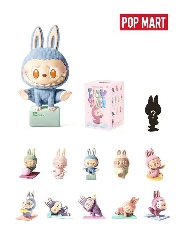 Pop Mart Pop Mart 100% auténtico Pop Mart Labubu THE MONSTERS Figuras de la serie Lazy Yoga Cajas ciegas selladas (1 caja ciega)