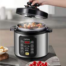 CATEYE Melaide- 6-In-1 Electric Pressure Cooker, Rice, Stew, Beef Tendon, Soup, Cake, Congee,Non Stick To The Inner Liner , 5 Quart