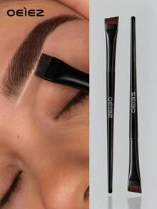 OEIEZ 3pcs Eyeliner & Eyebrow Brushes, Super Soft Fiber, Comfortable Grip, Create Soft Natural Makeup Look - Black - View 2
