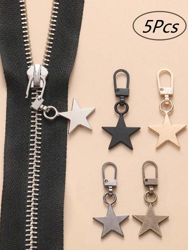 Metal Replacement Detachable Zipper Puller, Detachable Metal Zipper, Replacement Bag Shoes Clothes Pull Lock Pull Head, DIY Craft Zipper Head Sewing Accessories For Small Hole, For Bag Coat Down Jacket, Suitcase, Zipper Accessories, Bag Accessories