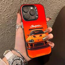 Super S-Supra-S Mobile Phone Case Compatible With  16 15 14 13 12 11 X XR XS 8 7 Pro Max Plus Translucent Color Printing Luxury Cover, Cover Compatible With  17 Pro Case,  17 Pro Max Case,  17 Case,  16 Pro Case - Black4 - View 2