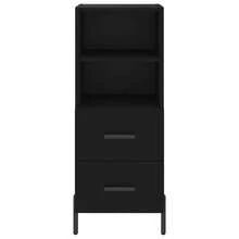 vidaXL Sideboard Schwarz 34,5x34x90 cm Holzwerkstoff