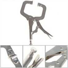 5pcs Locking Pliers Set, 5pcs Swivel Pad Locking C-Clamp Locking Pliers 6 Inch (With Jaws & Pads) - Multicolor - View 4