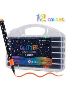 12/24/36/48 色直接液体丙烯颜料马克笔套装专业绘图软毛笔尖笔和马克笔，丙烯颜料笔涂鸦适用于木材、石材、帆布、玻璃、织物、鸡蛋、岩石绘画和 DIY 工艺品艺术用品返校圣诞礼物