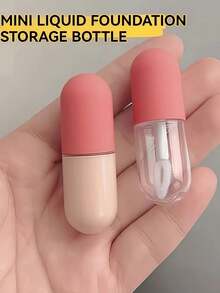 1 / 3 Pieces Set Mini Capsule Foundation And Liquid Dispenser With Brush, Leak-Proof Travel Essentials Lipstick And Perfume Dispenser - Multicolor - View 4