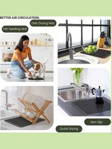 3pcs/1pc Silicone Trivet Mat, Heat Resistant Countertop Drying Mat, Reusable Dish Drying Pad, Foldable And Easy To Store, Silicone Material - Multicolor - View 7