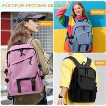 Mochilas Para Mujer/Hombre, Impermeable Mochila Informal Unisex Con Bolsillo Para Bolígrafo, De Gran Capacidad Con 2 Compartimentos Principales Para La Escuela, Exteriores - azul - Ver 4