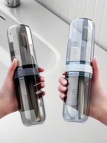 Cốc đựng bàn chải đánh răng, giá đỡ bàn chải đánh răng có nắp đậy, hộp đựng bàn chải đánh răng trong suốt, đựng kem đánh răng di động, cốc rửa mặt khi đi du lịch, phụ kiện du lịch thiết yếu cho chuyến cắm trại, công tác, trở lại trường, về nhà - Nhiều màu - Xem 7