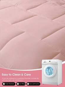 1 buah Selimut Quilted - Semua Musim, Alternatif Bulu Angsa, Lubang di Sudut, Bersertifikasi Oeko-Tex, Merah Muda Terang - Baby Pink - View 6