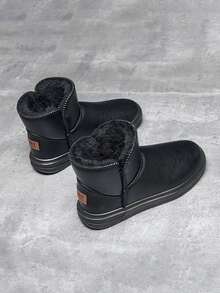 Bottes de neige d'hiver pour hommes, doublées thermiques, imperméables, chaudes, antidérapantes, convenant à la région du nord-est