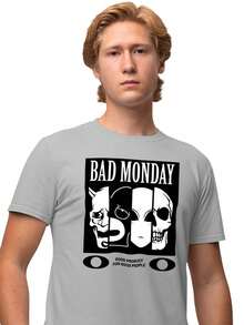 Camisa Camiseta Genuine Grit Masculina Estampada Algodão 30.1 Bad Monday
