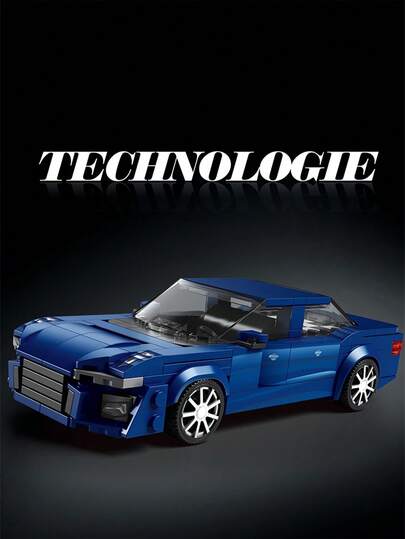 Juguetes de modelo de coche de carreras, juguetes de bloques de construcción, coches deportivos de bloques de construcción, serie de coches deportivos, adecuados para adultos, modelos de coches de bloques de construcción a escala 1:14 para adultos, modelos de colección y exhibición de aficionados, coches de juguete, ideales como regalos para cumpleaños, Halloween y Navidad, para coleccionar y decorar el hogar.