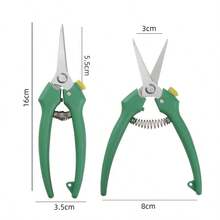 1 pieza Tijeras de podar de acero inoxidable para cosechar verduras, frutas, recortar ramas, recoger uvas, herramienta de jardinería