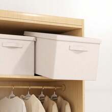 1个高品质可折叠收纳箱，大容量带盖衣物收纳箱，衣柜收纳箱，多功能防水房间收纳箱，防尘防潮，两侧带把手，抽屉式收纳箱，可堆叠