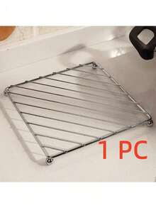 4 Stainless Steel Four-Legged Stands, Kitchen Accessories, Heat-Resistant Kitchen Table Pads, Coasters, Stainless Steel Heat Insulation Pads, Desktop Anti-Scalding Protection, Suitable, Restaurant, Kitchen, Baking - Multicolor - View 12