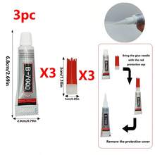 B7000 Rhinestones Glue For Crafts, 3ML Clear B-7000 Super Jewelry Glue Transparent Industrial Adhesive For Fabric Phone Repair Jewelry Making Crystal Gem Tac Nail Art Stone Wood Glass