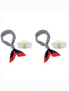 HongLuan 1 chiếc mũ thủy thủ Polyester dành cho nam và nữ, mũ thuyền trưởng du thuyền, thích hợp cho Halloween, Giáng sinh, tiệc độc thân, cosplay, tiệc du thuyền, diễu hành, tiệc người lớn, bãi biển - Nhiều màu - Xem 5
