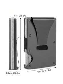 Paquete de tarjetas de fibra de carbono y metal con protección antirrobo, cepillo NFC, billetera ultrafina y de gran capacidad con desmagnetización. Billetera de aleación de aluminio ultrafina y resistente a los arañazos con clip para dinero de fácil extracción. Billetera metálica multifuncional, billetera diaria, regalo para novio/esposo/papá, portador de tarjetas de visita, portador de tarjetas de crédito para hombres, mini billetera, portador de tarjetas de visita, billetera, regalos de vuelta a la escuela, regalos para maestros.