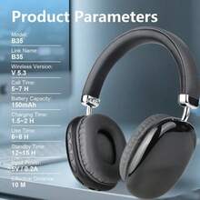 150mAh Wireless Headphones, HD Calling, HIFI Bass, Super Long Battery Life, High-End Plating, Rotatable, Portable, Passive Noise Cancelling, Cool Gaming Gift For Girls & Boys