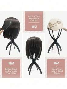 10 Confezione di appendini multifunzione salvaspazio per parrucche - Supporto robusto per esposizione e asciugatura di parrucche, cappelli e scarpe