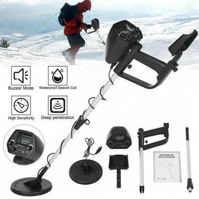 Professional Waterproof Metal Detector - High Sensitivity Gold Digger With LCD Screen & Deep Search Coil, Ideal For Outdoor Treasure Hunting