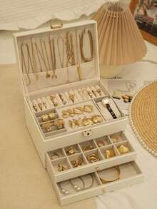 5-Layer Jewelry Necklace Storage Box, Drawer-Style Necklace Storage Box, Acrylic Jewelry Storage Box, Luxury Large-Capacity Necklace Storage Box, Jewelry Organization And Storage, Women's Storage Box, Holiday Gift, Christmas Gift, Gift For Women.