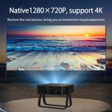 YJMOYE YJMOYE Projektor R2 tragbarer Mini-Autofokus 1080P 4K Smart Movie Projektor 360 ° Rotation Deckenprojektion 5G WiFi6 Kabellos Kino LED Raum Projektoren kompatibel mit IOS /Android Handy