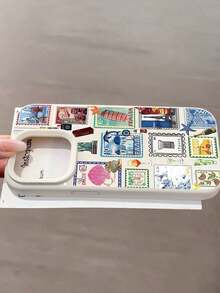 1pc Travel 1pc Fashionable Stamp Collage Graphic Transparent TPU Fingerprint-Proof Soft Phone Case Compatible With IPhone 16 ProMax/16/16 Pro/16 Plus/11/15/15 Pro/15 ProMax/12/13/14 ProMax/XS/XR/11 Pro/11 ProMax/12 Pro/12 ProMax/13 Pro/13 ProMax/7 Plus/14 Pro/14 ProMax/14 Plus/7 Plus/8 Plus/8/SE2/12 Mini/13 Mini, Anti-Yellowing Waterproof Shockproof Anti-Fall Scratch Resistant Valentines Gifts Phone Cases - 多色 2 - 查看 4